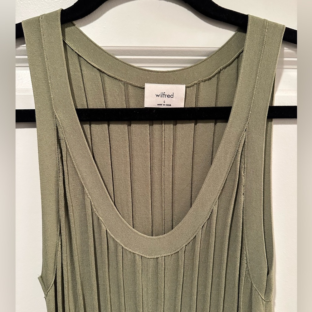 Aritzia Wilfred Bursa Maxi Dress (green)